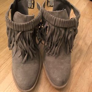 Frayed booties